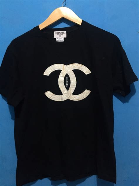 chanel t shirt logo fake|chanel t shirt etsy.